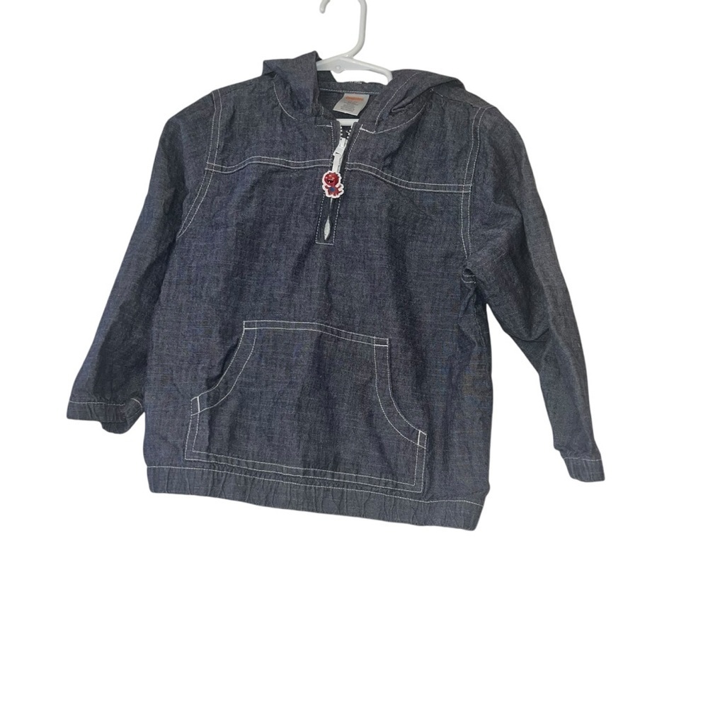 Gymboree toddler boys chambray windbreaker pullover sz 4-5T